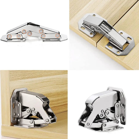 Hidden Cabinet Hinges 3 Inch Surface Mount Concealed Hinges For Frameless Kitchen Cabinets With Screws 10 Pack Easy Install