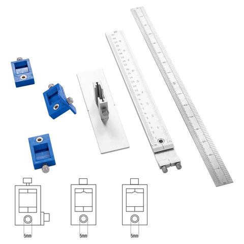 Cabinet Hardware Jig For Handles And Knobs, Aluminum Drill Guide Sleeve, Drawer Pull Template, DIY Friendly Tools Set