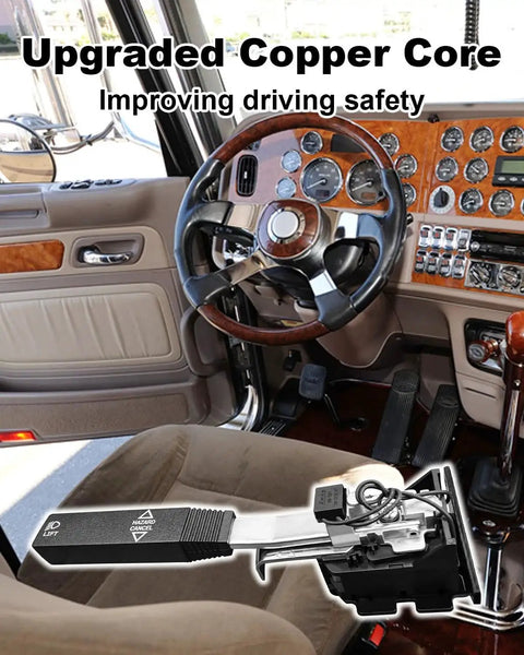 Multifunction Turn Signal Switch For Peterbilt Trucks 377 378 379 Replacement Parts TL30300AP 480827 480827G installed in truck interior