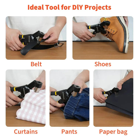 Three Eighths Inch Handheld Eyelet Kit With Pliers, Grommet Press, And 300 Silver Anti Rust Grommets used on various projects