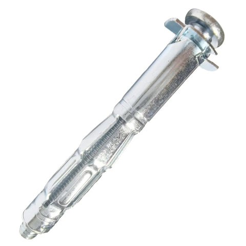 Hollow Wall Anchors Bolts 1/8 Inch Short 50 Pcs For Wall Thickness 3/8 To 1/2 Inch With Spider Leg Expansion Zinc Plated