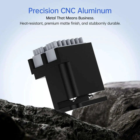 Precision CNC aluminum component with matte finish for Panda Nozzle Brush Kit With Silicone Wiper For Bambu Lab P1S P1P X1C X1E 3D Printers.