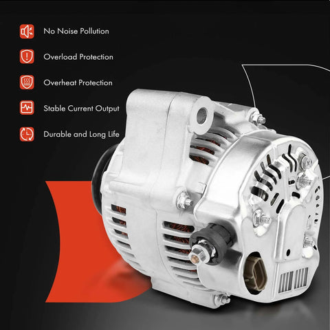 80 Amp 12 Volt Car Alternator For Toyota Camry 1994 1995 1996 And RAV4 1996 1997 1998 1999 2000 With 5 Groove Pulley Clockwise Rotation New Easy Swap Plug And Play