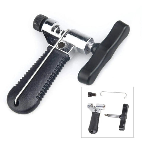 Must Have Universal Bike Chain Tool For Road And Mountain Bikes Chain Breaker And Installer Kit Link Splitter Repair Kit With Durable Metal Frame And Rubber Grip Integrated Chain Hook Easy To Break And Rechain