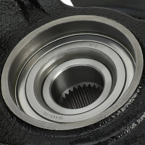 Close-up view of wheel hub bearing in Front Right Steering Knuckle Assembly For 2001 To 2004 Ford Escape And Mazda Tribute 2.0L 3.0L