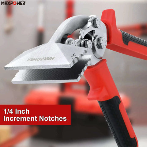 3 Inch Offset Sheet Metal Bender Hand Seamer with precision jaws and ergonomic handle, featuring 1/4 inch increment notches.