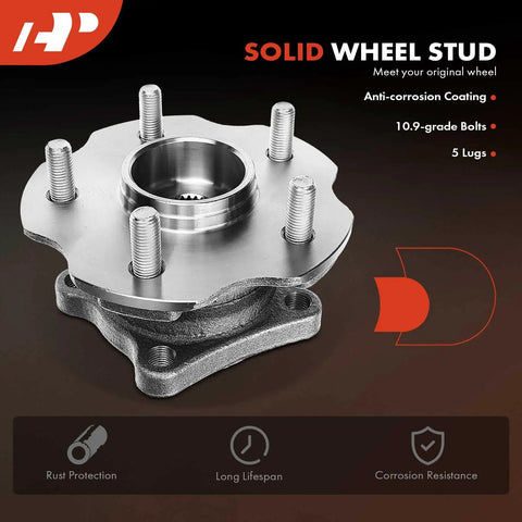 2 Pack Rear Wheel Bearing And Hub Assembly For Toyota Highlander Sienna And Lexus RX Series 5 Lug AWD Replacement Kit