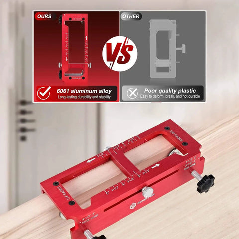 Door Hinge Jig Adjustable Mortise Jig Fits Door Hinges From Two Point Five To Five Inches Long And Various Thicknesses Red