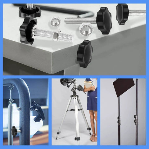 28 Sets M4 M5 M6 M8 Star Hand Knob Tightening Screws With Nuts And Washers Stainless Steel Thread Clamping Knobs Kit