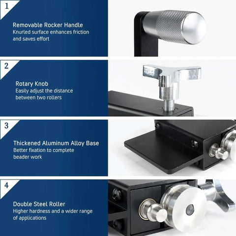 Bead Roller Tool For Tube Beading On Intake And Intercooler Piping Above 5/8 Inch ID, Heavy Duty Aluminum Beader details
