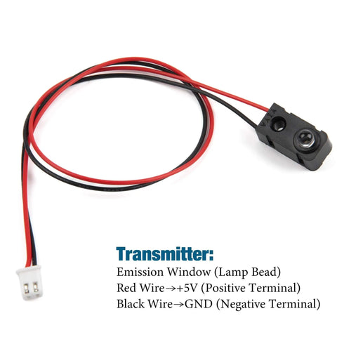 Five Piece Infrared Break Beam Sensor Kit With LEDs For Fast Counting And Distance Detection, 5mm photoelectric switch transmitter with wires