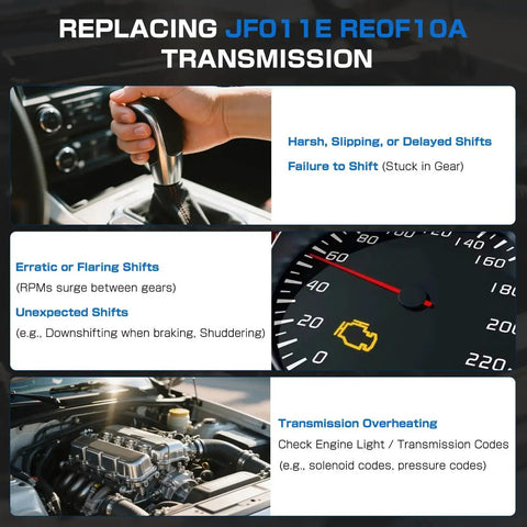 Transmission Valve Body Replacement For RE0F10A JF011E CVT issues like slipping, delayed shifts, overheating, dashboard warning light