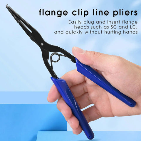 BAOSHLA optical fiber pliers with blue handles, flange clamp for SC/LC connector insertion and removal