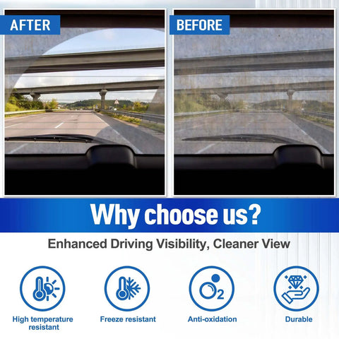 Side-by-side comparison of rear windshield visibility before and after using Rear Windshield Wiper Blade for Honda CR V 2023 2024 2025 10 Inch Silicone Streak Free Back Wiper Replacement Assembly Easy Install OEM Quality Durable Silicone Blade For Clear View In All Weather.