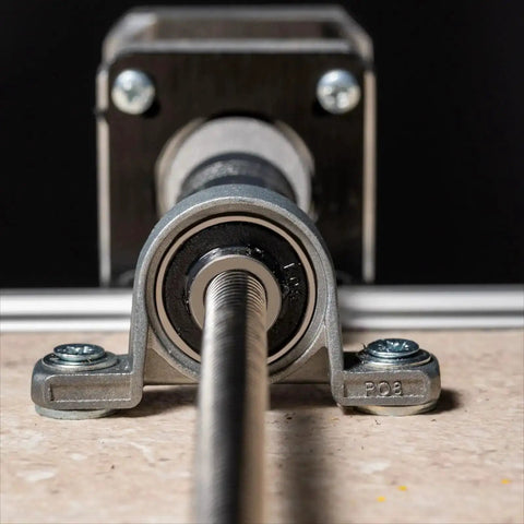 Front view of Two Pack Pillow Block Bearing For Three Eighth Inch Ten Millimeter Bore Zinc Alloy Steel Mounted Flange