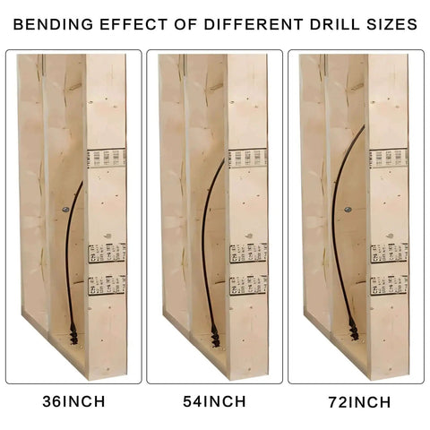 Bending effect of Flexible Drill Bit For Wire Pulling With Guide Ball Kit Three Quarters Inch Head Diameter Auger Style