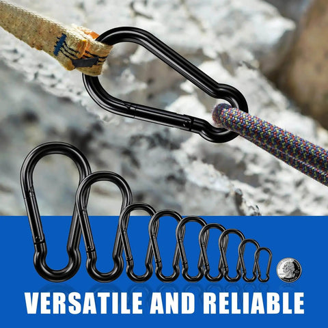 Heavy Duty 7 Inch Carabiner Clip For Camping And Outdoor Gear Large Spring Snap Hook Ideal For Hammocks Swing Sets Hiking
