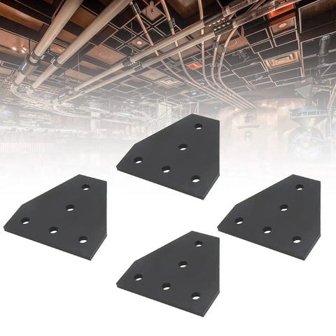 4 Pack 2020 T Shape Joint Plates For Aluminum Extrusion T Slot Corner Brackets With Five-Hole Design 6mm Slot 90 Degree Connector