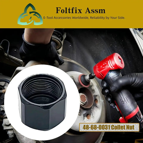 One Quarter Inch Collet Nut Replacement For Die Grinders And Sanders, focus on installation with red tool