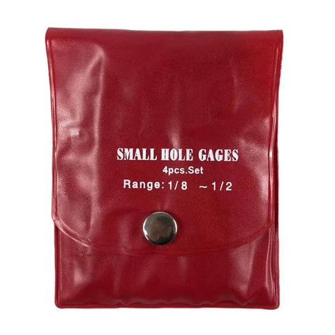 Precision Small Hole Bore Gauge Set Telescoping Full Round Bore Four Piece Built From 65 Mn Steel And Heat Treated For Superior Strength And Rust Resistance Includes Four Gauges Ranging From One Eighth To One Half Inch With A Handy Case