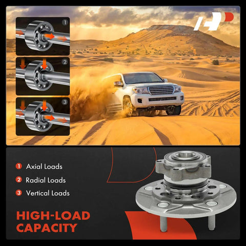 2X Front Wheel Bearing And Hub Assembly For Ford Transit 150 250 350 350 HD 2020 2024 RWD 5 Lug Front Left And Right Fitment Direct Bolt On LK4Z 1104 C Replacement Parts with high-load capacity.