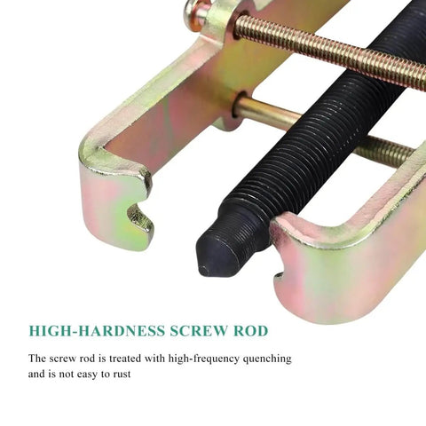 Close-up of the Two Jaw Gear Puller Four Inch Adjustable Gear Bearing And Pulley Removal Tool Carbon Steel Heavy Duty Flywheel Removal Device, showing high-hardness screw rod