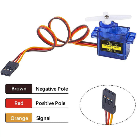 9G Micro Servo Motor SG90 Metal Gear For Arduino And DIY Projects with wiring color diagram