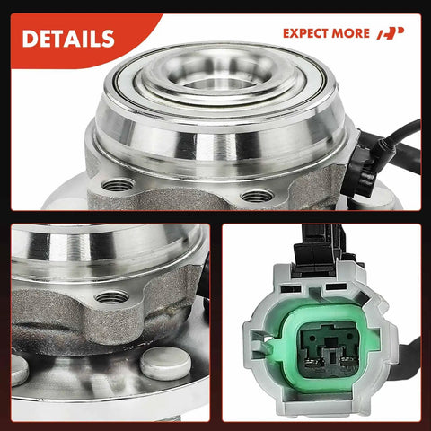 Heavy Duty Front Wheel Bearing And Hub Assembly With ABS For 4WD Nissan Frontier 2005 2019 Pathfinder 2005 2012 Xterra 2005 2015
