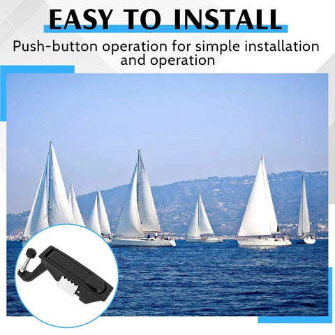 Zinc Alloy Compression Latch With Raised Trigger And Grip 0.04 To 0.94 Inch, shown with sailing boats in the background
