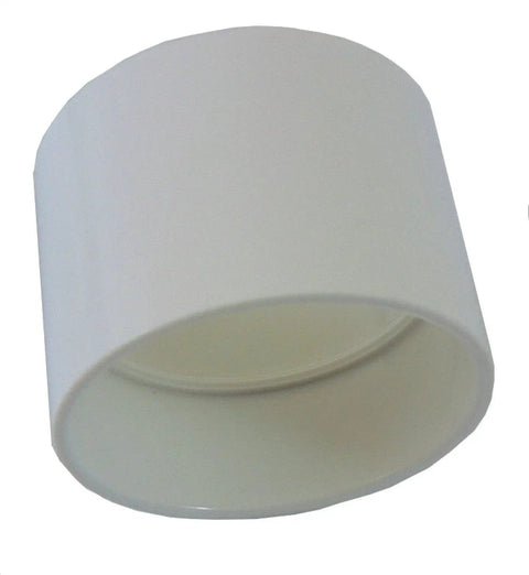 Central Vacuum Stop Coupling 2 Inch PVC Fitting Pack Of 5 For Built In Vacuum Systems, shown in a close-up view.