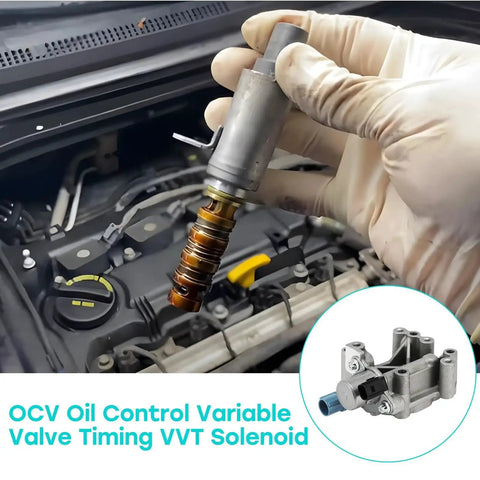 Mechanic installing OCV Oil Control Valve For 2.4L L4 Timing VVT Solenoid Plug And Play Replacement For Honda Accord Civic part 15811 R40 A01