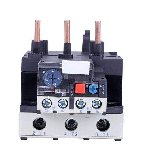 Front view of Thermal Overload Relay for Motor Protection 28-36A, Auto and Manual Reset showing control dials and terminals.