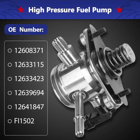 High Pressure Fuel Pump EP1028 2 4L For 2010 2017 Chevy Equinox Malibu Impala GMC Terrain Buick LaCrosse Verano Regal Engine 2 4L L4 OE Replacement Fits Multiple GM Cars