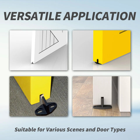Versatile application of 4 Pack Black Floor Guides For Sliding Barn Door Hardware T Shape Floor Mounted Bottom Track Guides