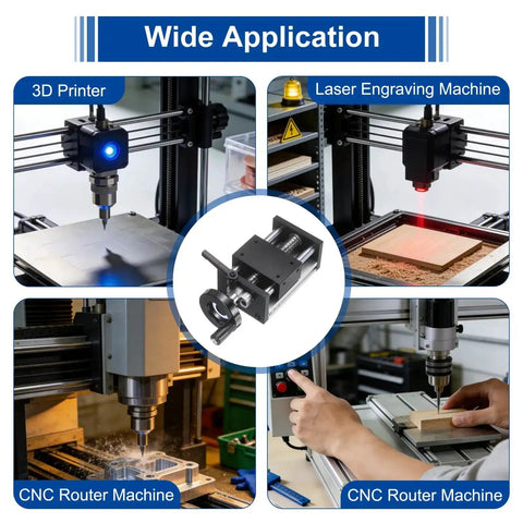 Beefy 50mm Travel Manual Sliding Linear Stage with Ball Screw SFU1605 on 3D printer, CNC, and laser engraving machines