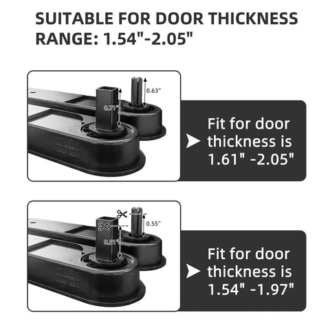 Pocket Door Lock Hardware Set With Privacy Handle And Hidden Pull Recessed Latch for 1.54 to 2.05 inch door thicknesses