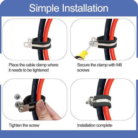12 Pack One And A Half Inch Cable Clamps With Rubber Cushioned Insulation And 304 Stainless Steel Construction for mounting pipes and hoses.