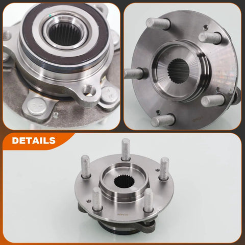 2 Pack Front Or Rear Wheel Bearing And Hub Assembly For Hyundai And Kia 2017 Through 2023 Elantra Forte Kona Ioniq Niro