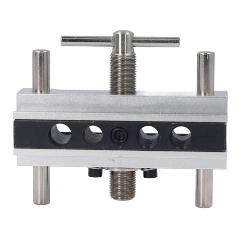 Self Centering Doweling Jig Kit With Adjustable Width Drilling Guide And Six Bushings For Pro Grade, Ultra Precise Wood Joinery