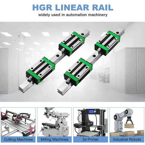 600mm HGR20 Linear Guide Rail Kit With 2 Rails And 4 HGH20CA Bearing Blocks for CNC motion in printers and machines.