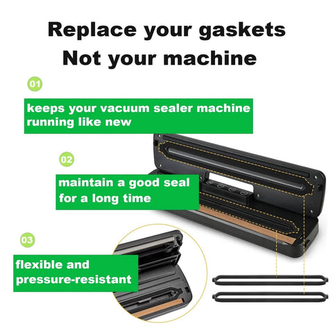 Six Piece Upper And Lower Gasket Replacement Kit For Vacuum Sealers E2900 E2901 Series That Fits Like A Charm, Compatible With GERYON