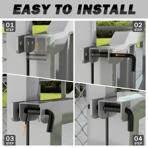 Heavy Duty Trailer Gate Spring Latch Kit With Extra Pins 2 Pack For Carry On And Utility Trailers installation steps