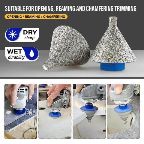 2 Inch Diamond Core Drill Bit For Tile Marble Masonry With 5/8-11 Threaded Shaft And 50mm Hole Saw Beveling Edges Premium Emery Coating For Cleaner Chamfers Faster Cutting Pro Grade Durability Lozlin in use on various materials