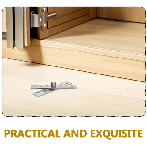 Beefy Set Of 6 Stainless Steel Invisible Concealed Door Pivot Hinges 360 Degree for wood cabinet installed view