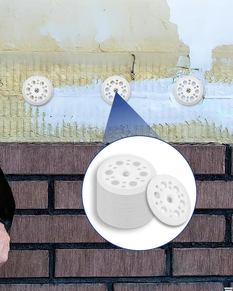 100 Pack Plastic Washers 1.77 Inch 45mm For Foam Board Insulation Fixing And Fastening Polypropylene Load Spreading Washers Waterproof