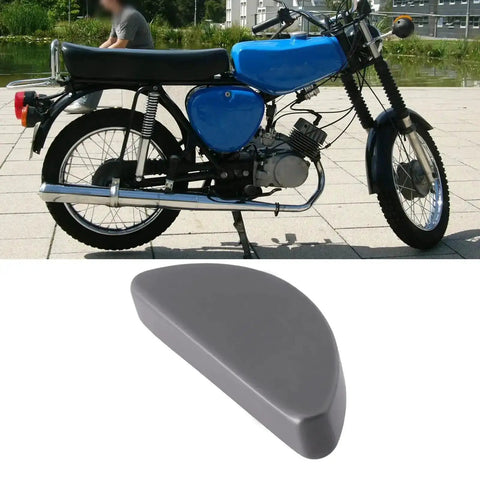 Motorcycle Wedge Half Moon Woodruff Key Pin 2x3.7x10mm for Simson S50 S51 S53 S70 SR50 SR80 Engines next to a blue bike