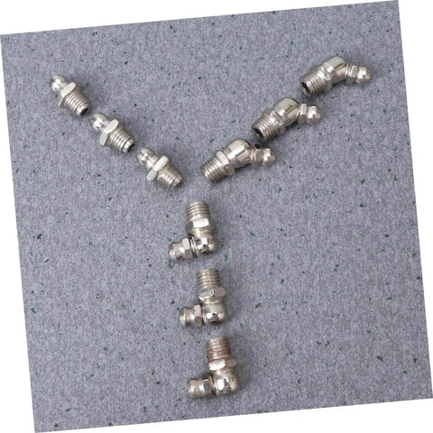 Grease Zerk Fittings Kit, 45-Piece Metric Assortment With Straight, 45-Degree, And 90-Degree Angles For Bearings And Equipment