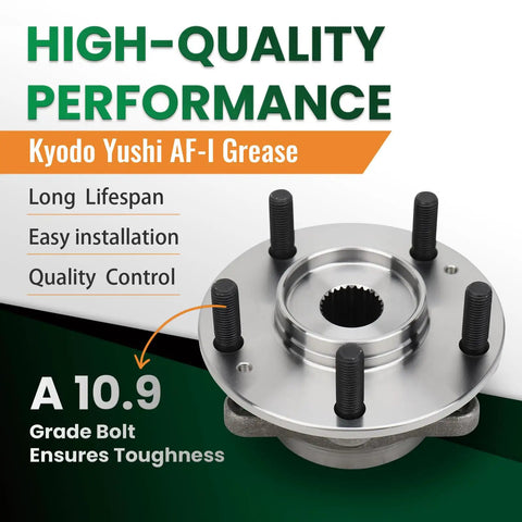 Front Wheel Hub And Bearing Assembly Drop In Easy Install Compatible With Hyundai Elantra Elantra GT Ioniq Veloster Veloster N Forte And Niro And Rear Wheel Hub And Bearing Assembly For Hyundai Kona Seltos AWD 2018 Through 2023 21 22 displaying features and specifications