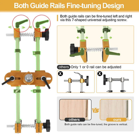 DIY Friendly Door Lock Hole Opener Kit For Wooden Doors Pro Grade Mortiser Jig With adjustable slide rails guide design
