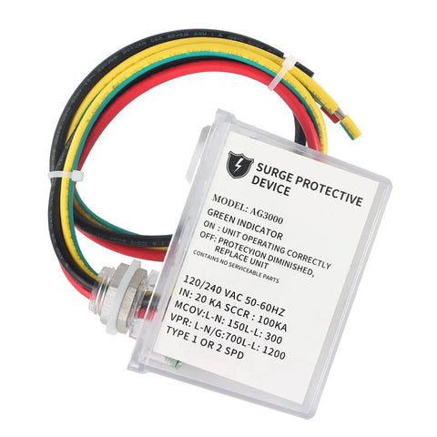 Beefed Up 120 240 VAC HVAC Surge Protector With TPMOV Tech In Watertight Enclosure Delivers Total Surge Defense For AC Units, Heaters, And Home Electrical Gear